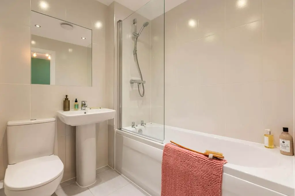 A family bathroom completes the home