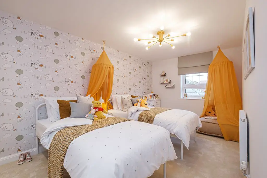 Winnie The Pooh themed twin bedroom