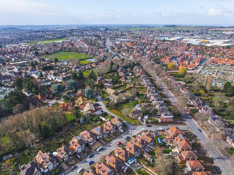 Aerial shot of Wollatondistrict in Mansfield