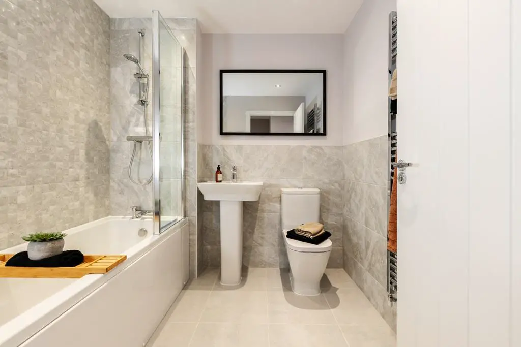 Have a soak in the stylish family bathroom