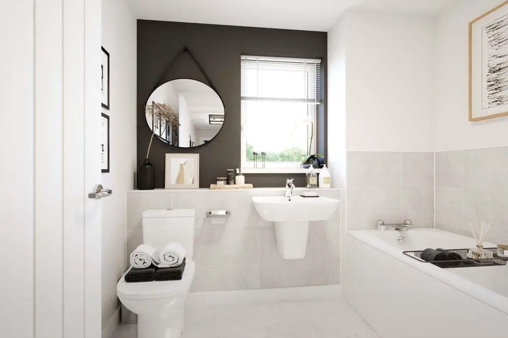 An easy to clean, contemporary bathroom