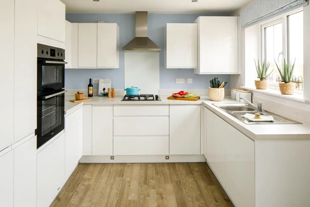 Modern energy efficient kitchen with appliances