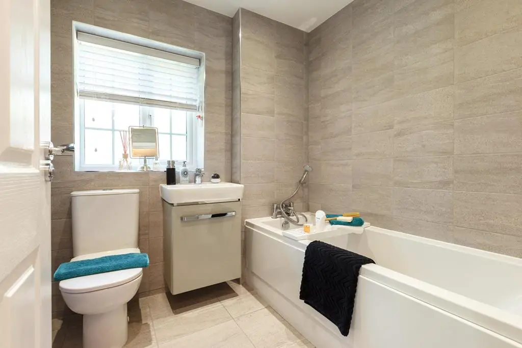 An optional shower can be added over the bath