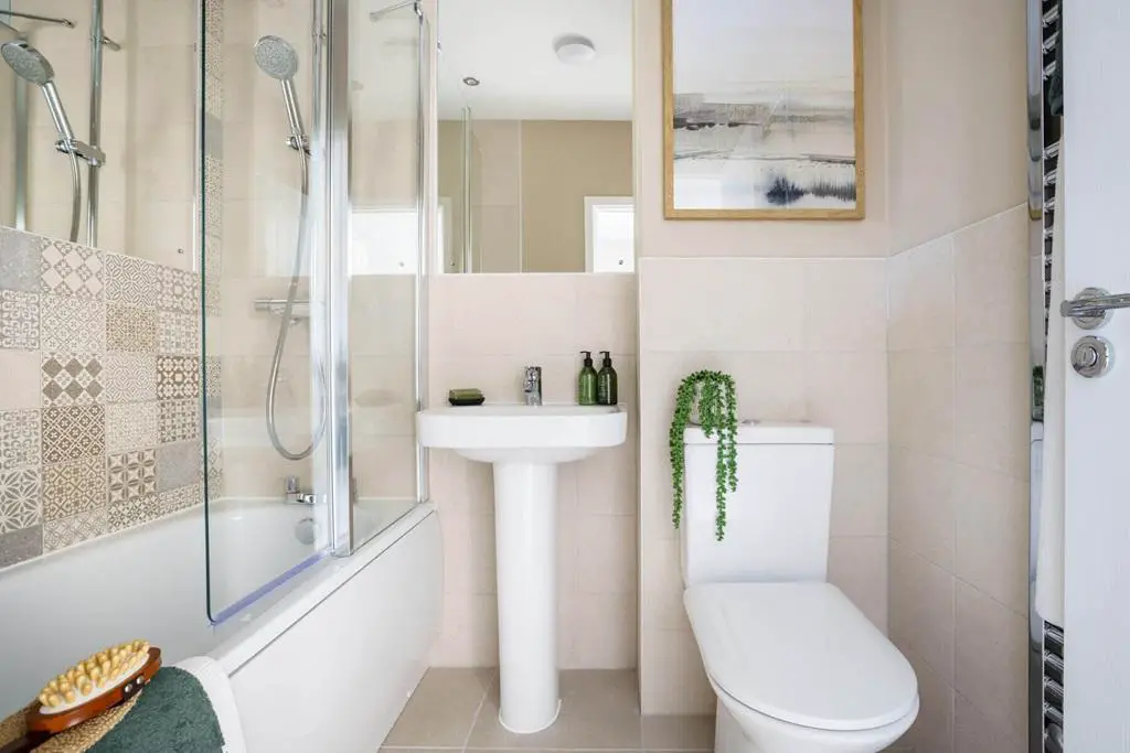 A family bathroom completes the home