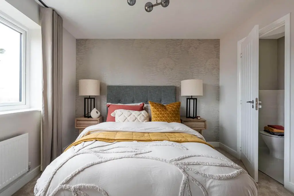 The main bedroom creates a quiet space to relax...