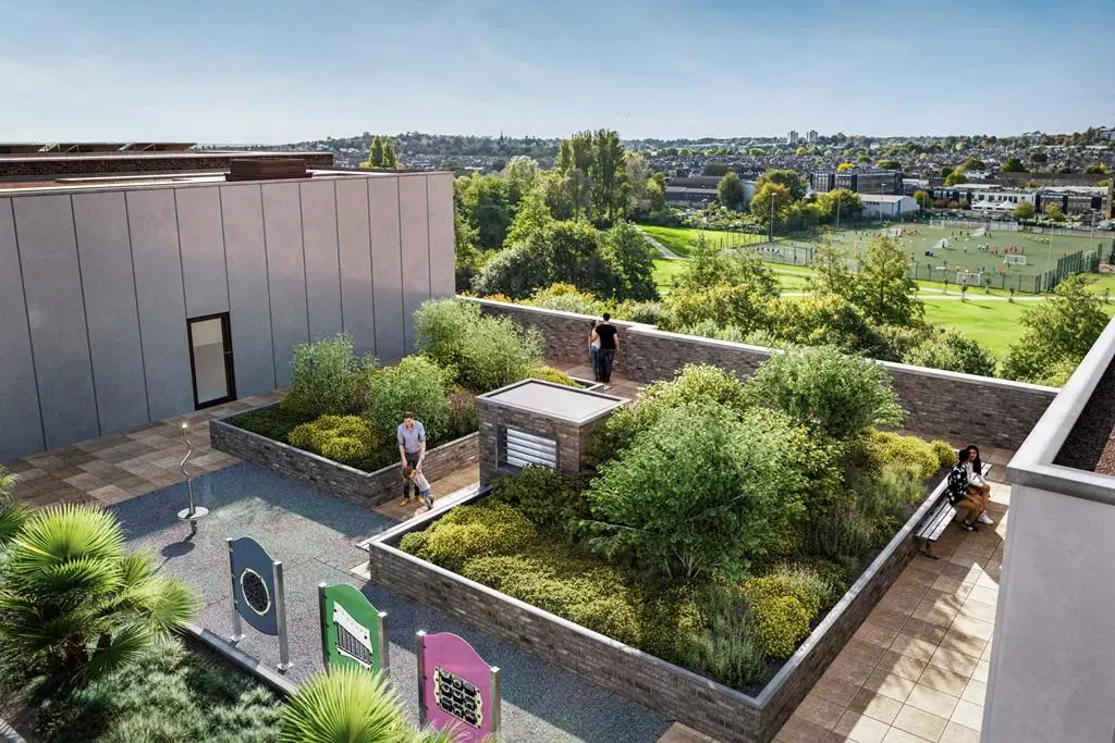 Communal roof top gardens* with breathtaking views