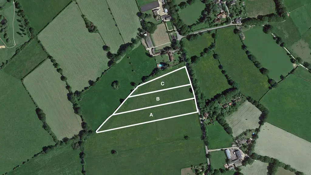 Aerial site plan of the land in Newchapel.