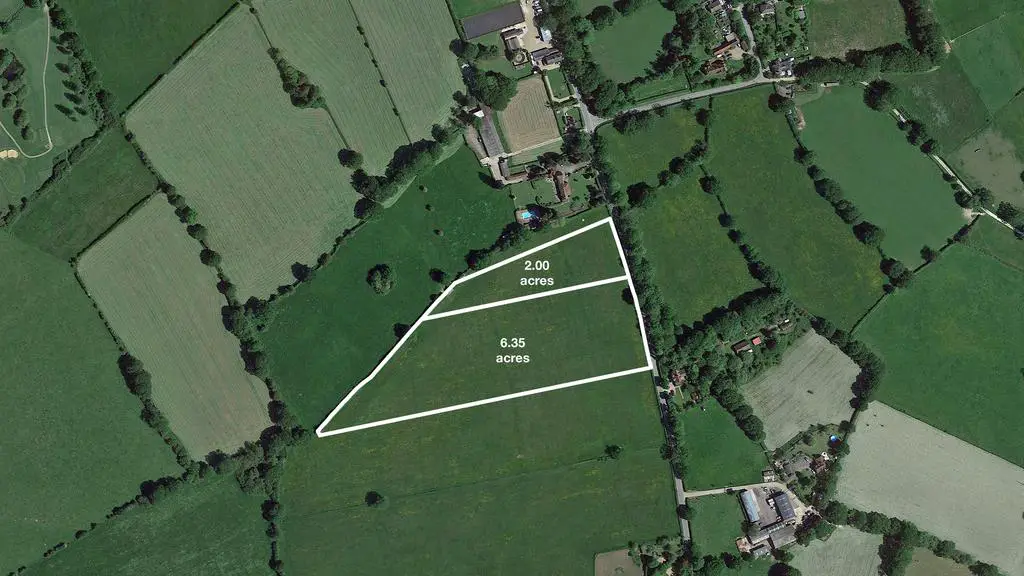 Aerial site plan of the land in Newchapel.