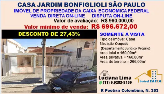 Foto 1 de Casa com 1 Quarto à venda, 160m² em Jardim Bonfiglioli, São Paulo