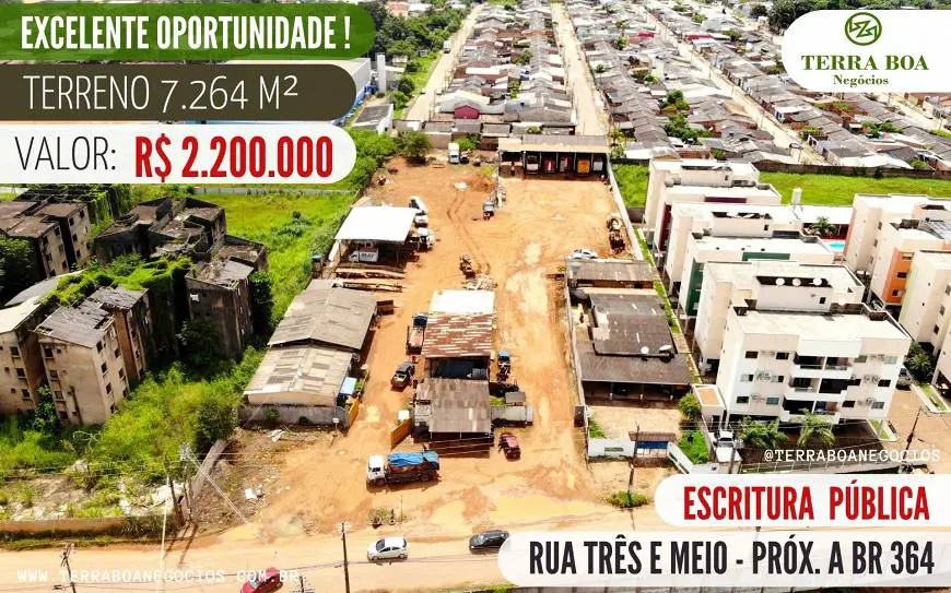 Foto 1 de Lote/Terreno à venda, 7264m² em Igarape, Porto Velho
