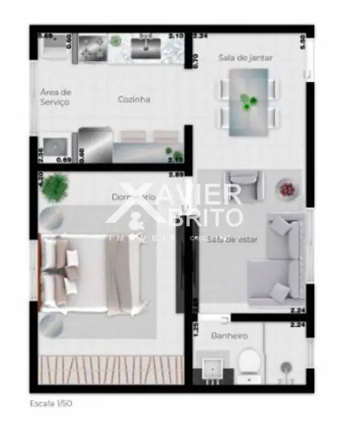 Foto 5 de Apartamento com 1 Quarto à venda, 35m² em Vila Jacuí, São Paulo