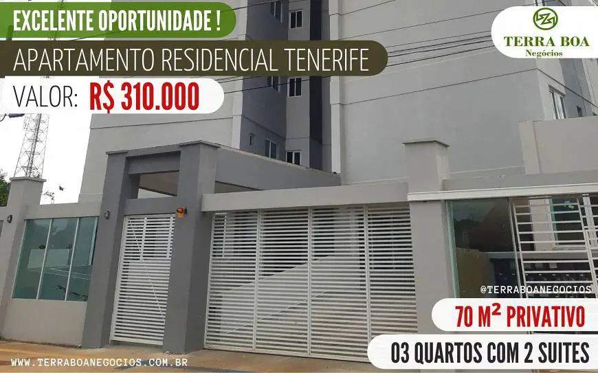 Foto 1 de Apartamento com 3 Quartos à venda, 70m² em Agenor de Carvalho, Porto Velho