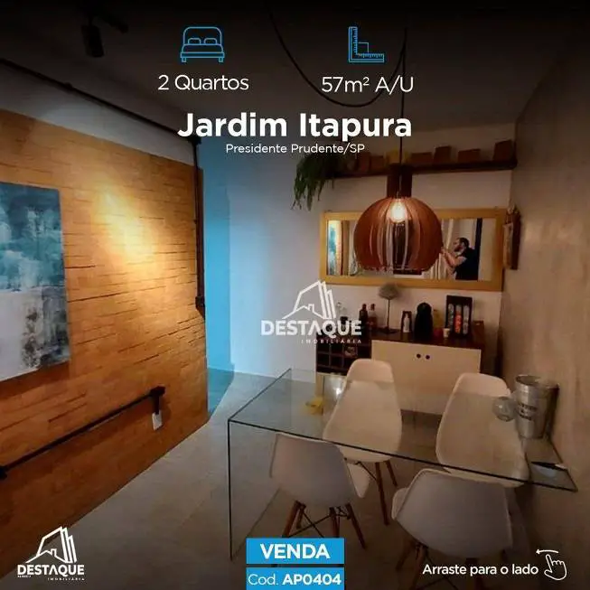 Foto 1 de Apartamento com 2 Quartos à venda, 57m² em Jardim Itapura, Presidente Prudente