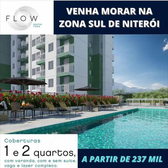 Foto 1 de Apartamento com 1 Quarto à venda, 35m² em Santa Rosa, Niterói