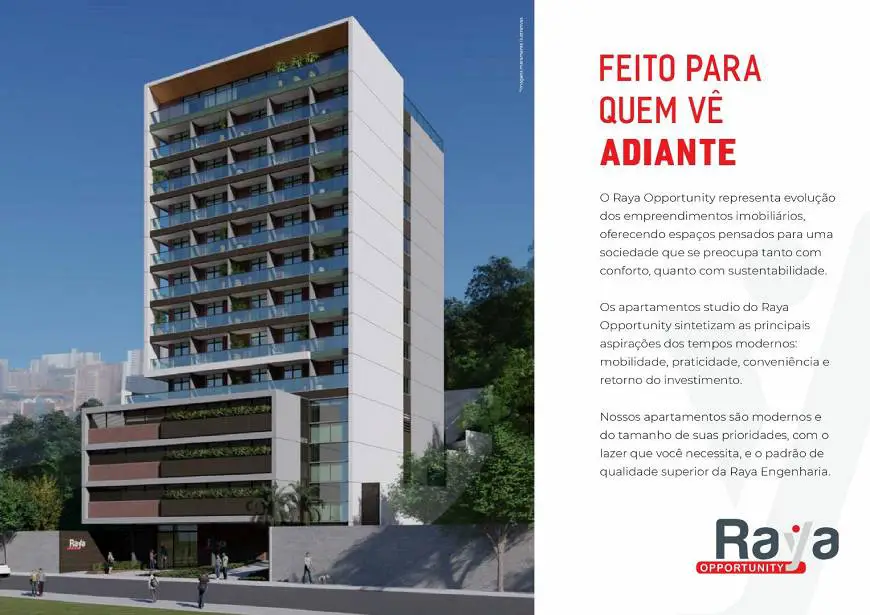 Foto 3 de Apartamento com 1 Quarto à venda, 34m² em Cascatinha, Juiz de Fora