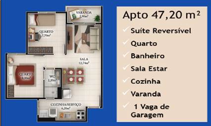 Foto 4 de Apartamento com 2 Quartos à venda, 47m² em Álvaro Weyne, Fortaleza