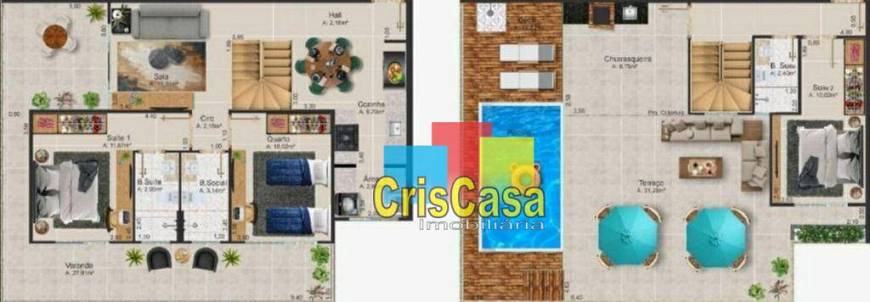 Foto 4 de Apartamento com 2 Quartos à venda, 76m² em Costazul, Rio das Ostras