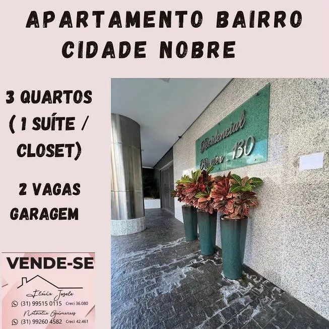 Foto 1 de Apartamento com 3 Quartos à venda, 117m² em Cidade Nobre, Ipatinga