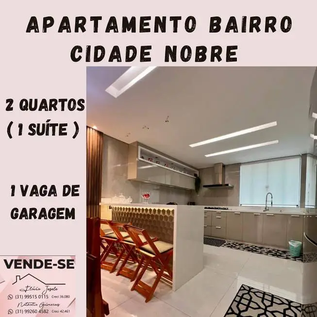 Foto 1 de Apartamento com 2 Quartos à venda, 120m² em Cidade Nobre, Ipatinga