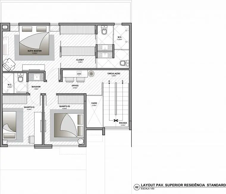 Foto 5 de Casa de Condomínio com 3 Quartos à venda, 209m² em Santo Inácio, Curitiba