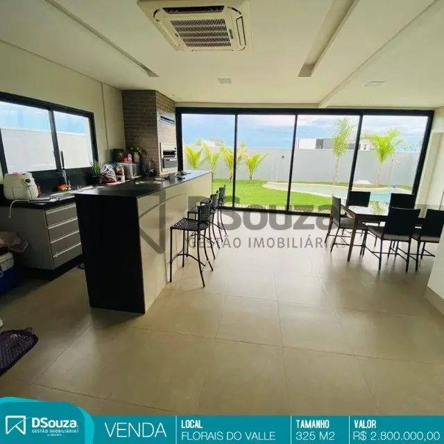 Foto 4 de Casa de Condomínio com 4 Quartos à venda, 325m² em Condomínio Florais Cuiabá Residencial, Cuiabá
