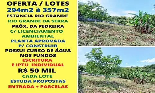 Foto 1 de Lote/Terreno à venda, 300m² em Vila Figueiredo, Rio Grande da Serra