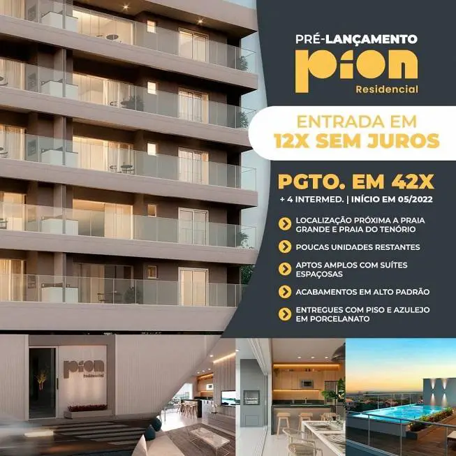 Foto 1 de Apartamento com 2 Quartos à venda, 79m² em Tenório, Ubatuba