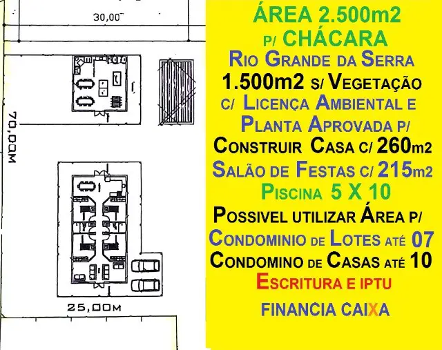 Foto 2 de Lote/Terreno à venda, 2500m² em Vila Figueiredo, Rio Grande da Serra