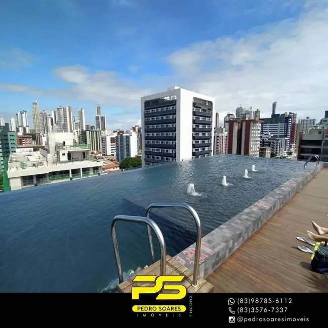 Foto 4 de Flat com 1 Quarto para alugar, 35m² em Cabo Branco, João Pessoa