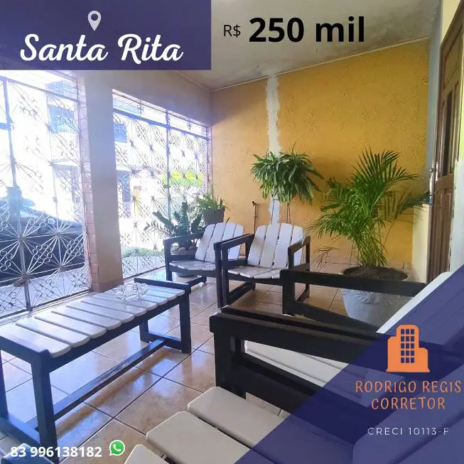 Foto 1 de Casa com 2 Quartos à venda, 119m² em Centro, Santa Rita