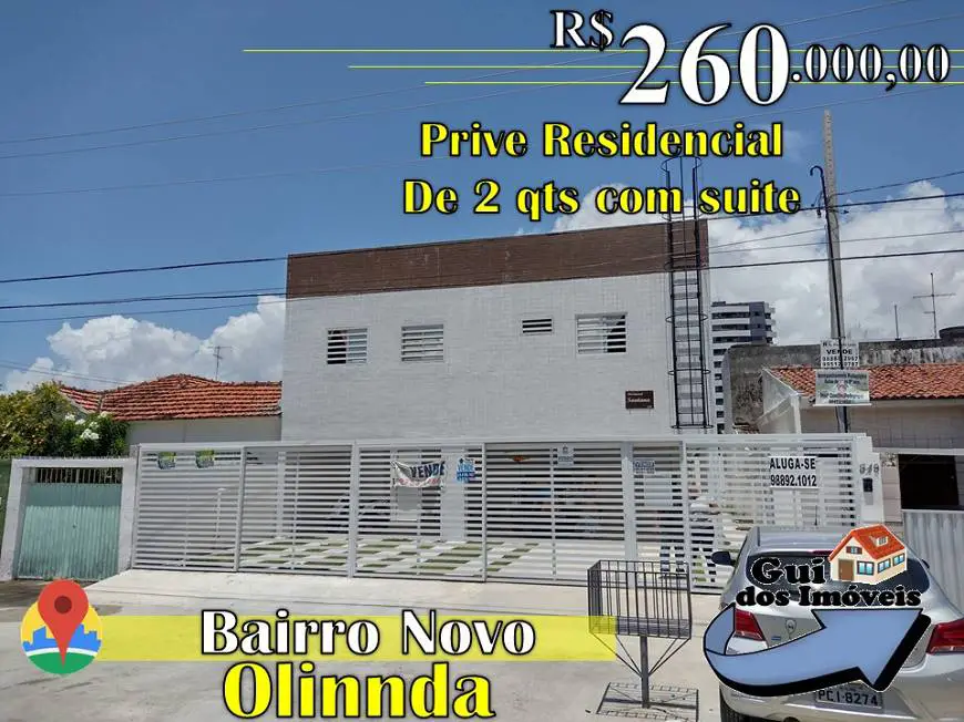 Foto 1 de Apartamento com 2 Quartos à venda, 58m² em Bairro Novo, Olinda