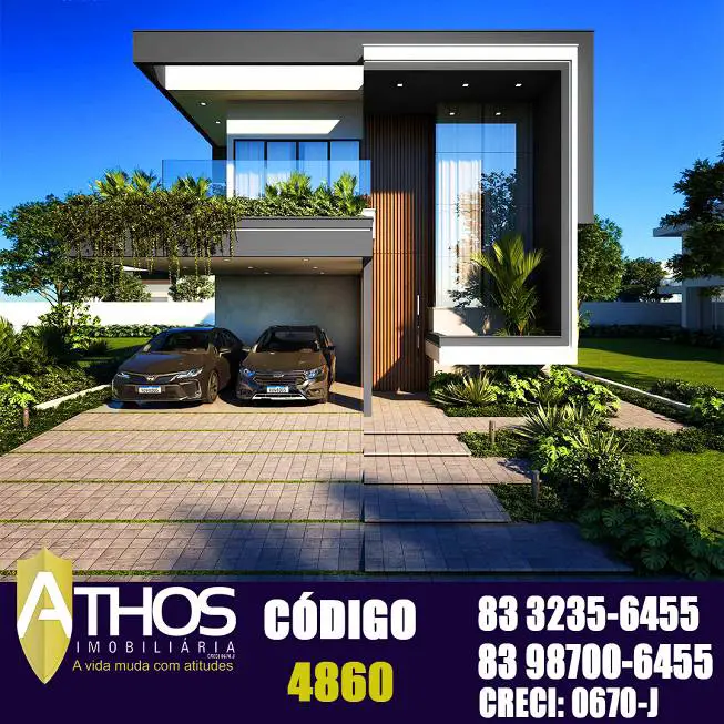 Foto 1 de Casa de Condomínio com 4 Quartos à venda, 264m² em Portal do Sol, João Pessoa