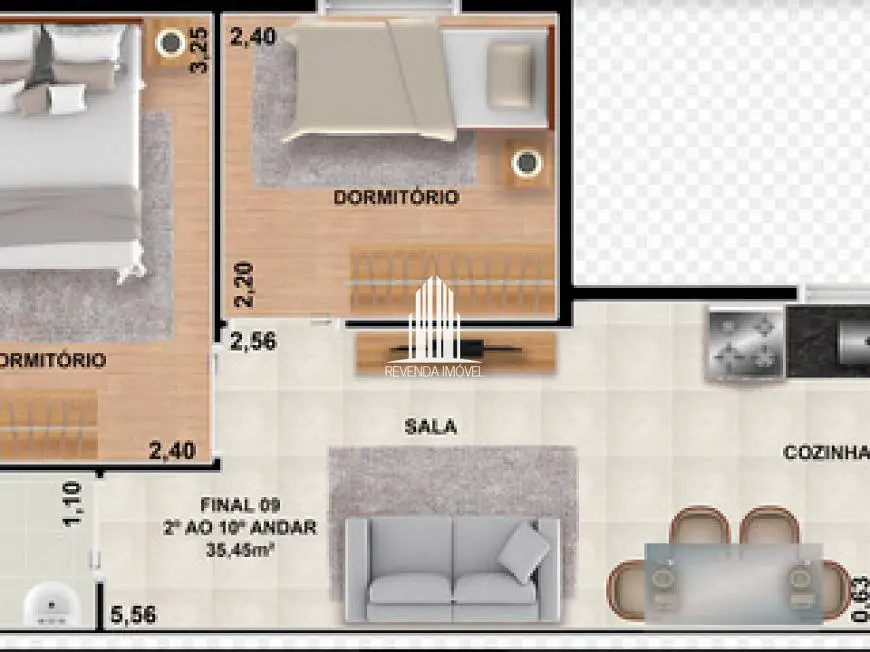 Foto 4 de Apartamento com 2 Quartos à venda, 35m² em Vila Beatriz, São Paulo