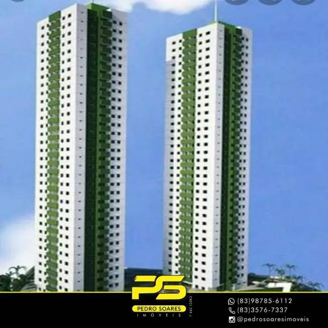 Foto 1 de Apartamento com 3 Quartos à venda, 68m² em Jardim 13 de Maio, João Pessoa