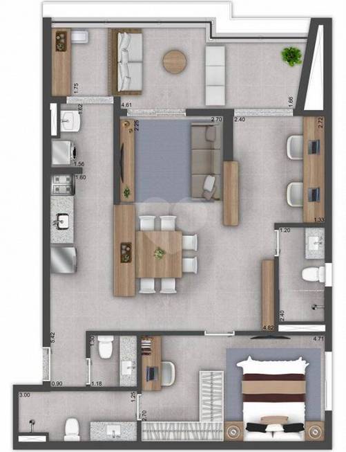Foto 1 de Apartamento com 2 Quartos à venda, 78m² em Empresarial 18 do Forte, Barueri
