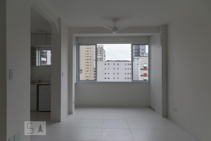 Foto 2 de Apartamento com 1 Quarto para alugar, 45m² em Gonzaga, Santos