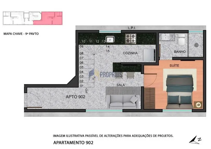 Foto 1 de Apartamento com 1 Quarto à venda, 35m² em Santa Efigênia, Belo Horizonte
