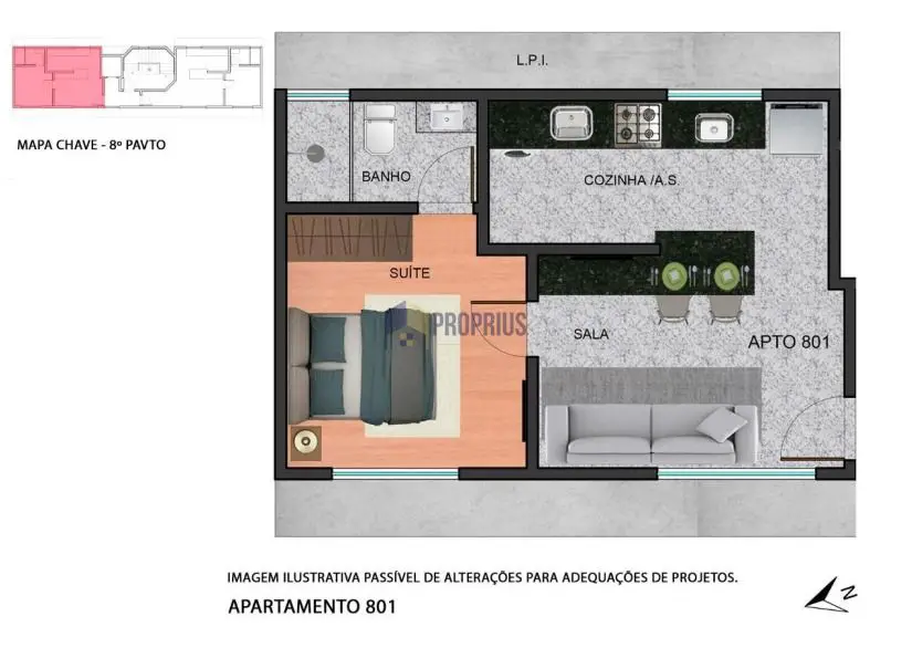 Foto 5 de Apartamento com 1 Quarto à venda, 35m² em Santa Efigênia, Belo Horizonte