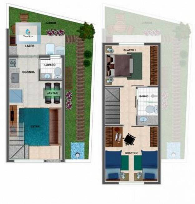 Foto 2 de Apartamento com 2 Quartos à venda, 59m² em Andyara, Pedro Leopoldo