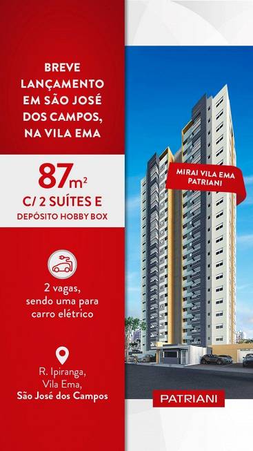 Foto 1 de Apartamento com 2 Quartos à venda, 87m² em Vila Ema, São José dos Campos