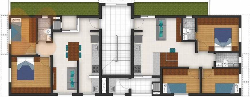 Foto 3 de Apartamento com 3 Quartos à venda, 61m² em Vargem Grande, Pinhais
