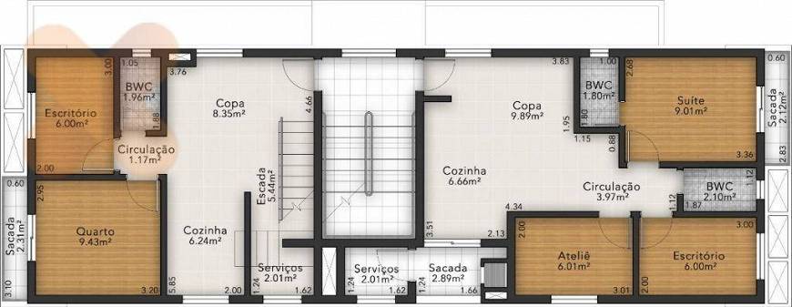 Foto 2 de Apartamento com 3 Quartos à venda, 77m² em Vargem Grande, Pinhais