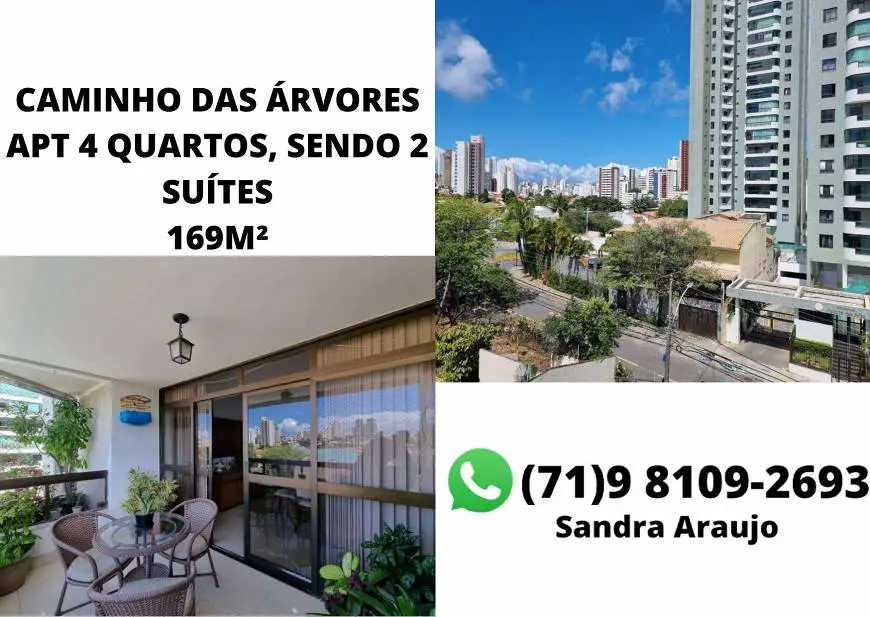 Foto 1 de Apartamento com 4 Quartos à venda, 169m² em Caminho Das Árvores, Salvador
