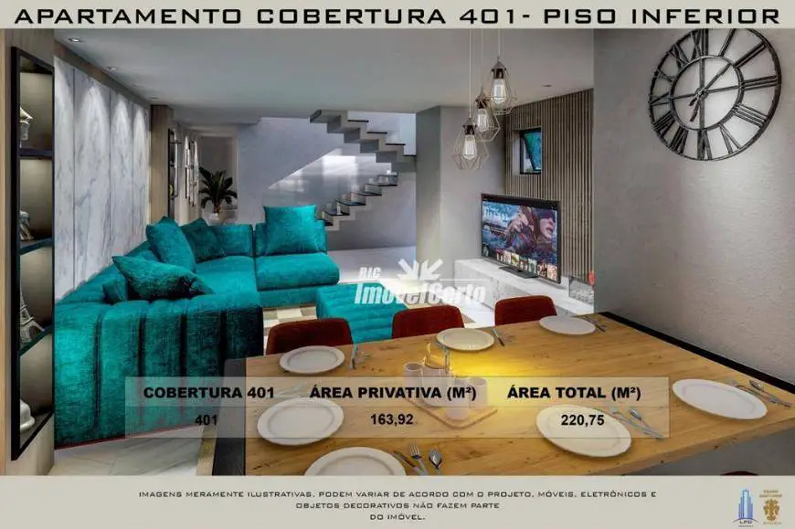 Foto 1 de Cobertura com 3 Quartos à venda, 164m² em Centro, Pinhais