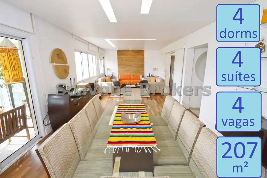 Foto 1 de Apartamento com 4 Quartos para alugar, 207m² em Villaggio Panamby, São Paulo