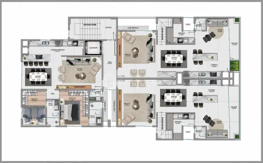 Foto 5 de Apartamento com 3 Quartos à venda, 86m² em Jardim La Salle, Toledo