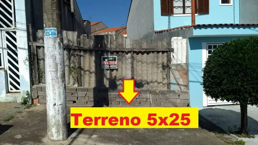 Foto 1 de Lote/Terreno com 1 Quarto à venda, 125m² em Nova Petrópolis, São Bernardo do Campo