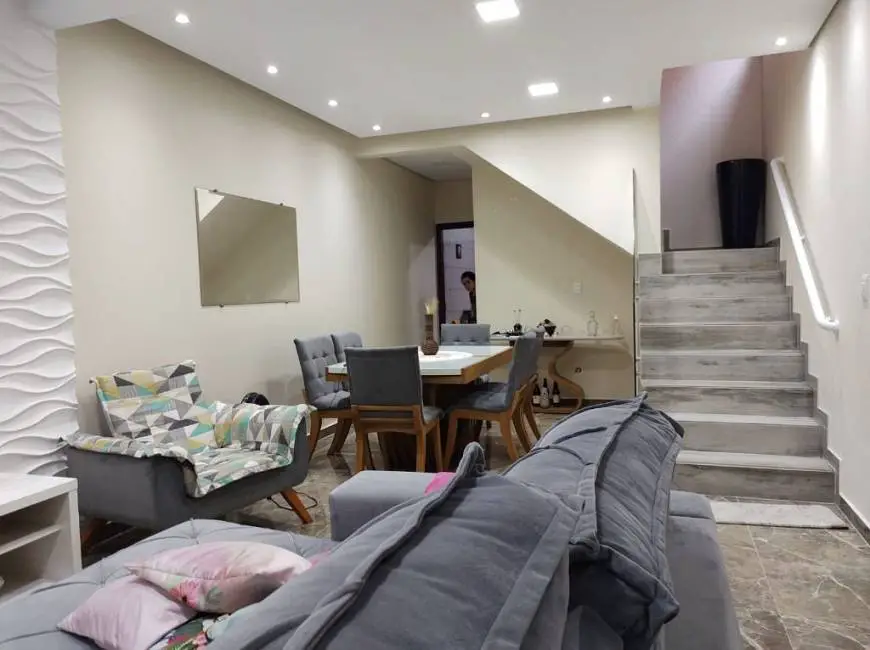 Foto 1 de Sobrado com 3 Quartos à venda, 109m² em Tude Bastos, Praia Grande