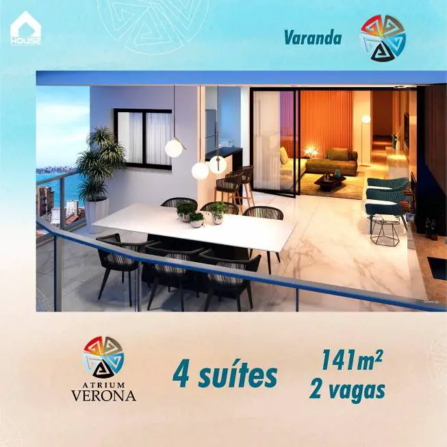 Foto 3 de Apartamento com 4 Quartos à venda, 141m² em Centro, Guarapari