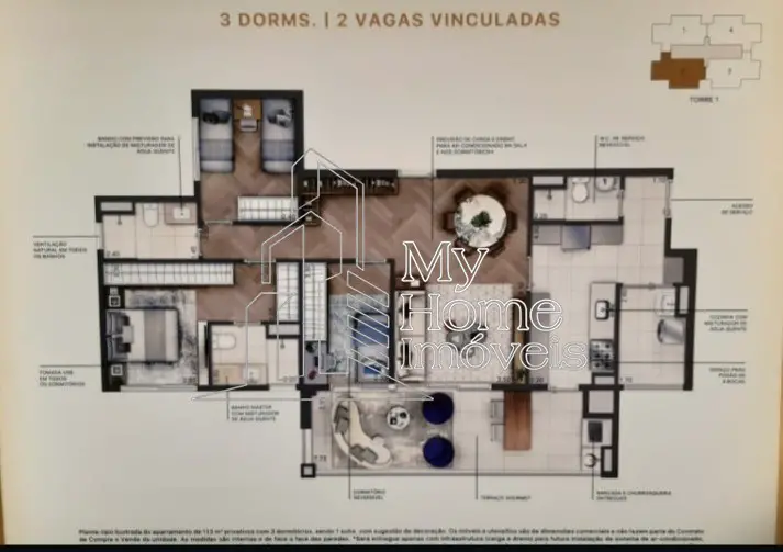 Foto 5 de Apartamento com 3 Quartos à venda, 113m² em Jardim Dom Bosco, São Paulo